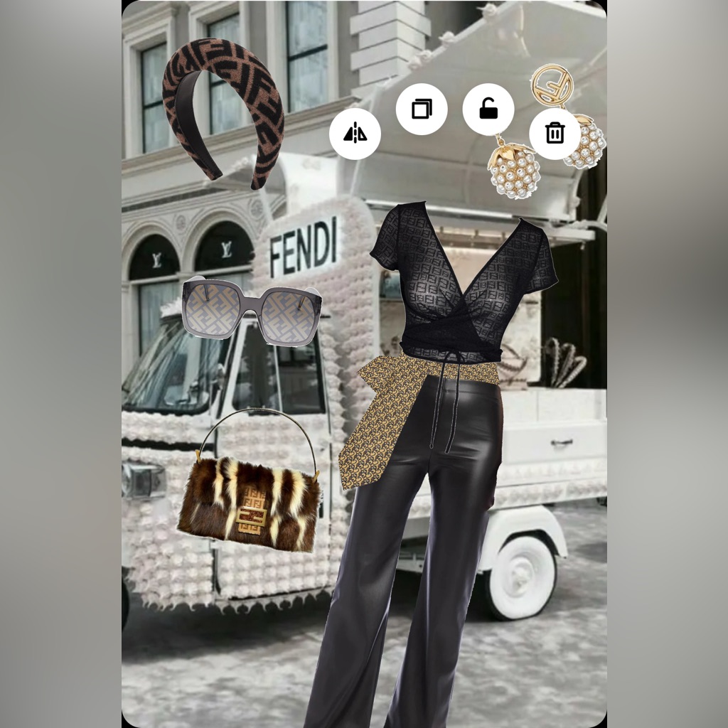 Fendi Monochrome Hexagonal Pattern TieUse As Belt Or Sash For Coat Trendy Idea